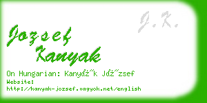 jozsef kanyak business card